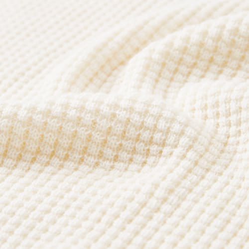 laydown detail image of Waffle Cotton Cashmere Crewneck Sweater