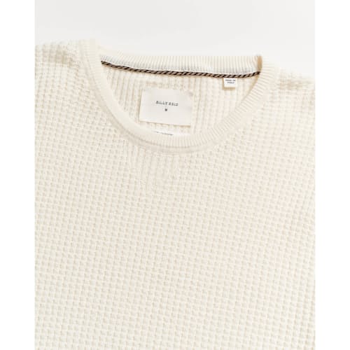 laydown detail image of Waffle Cotton Cashmere Crewneck Sweater