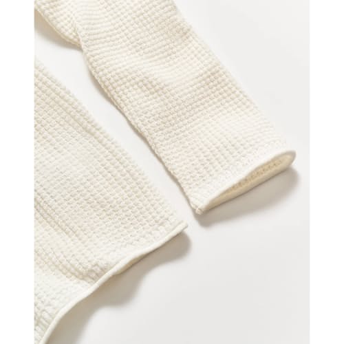 laydown detail image of Waffle Cotton Cashmere Crewneck Sweater