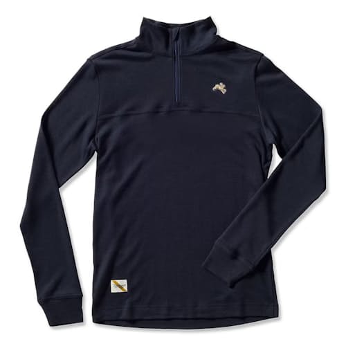 laydown image of Downeaster Merino Wool Blend Quarter Zip