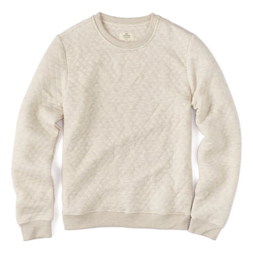 laydown image of Corbet Quilted Crew Sweater