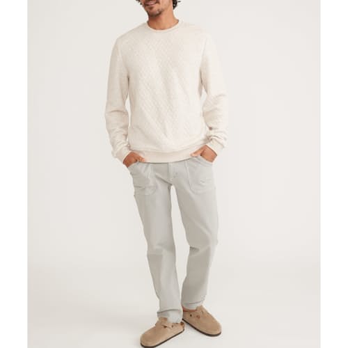 laydown image of Corbet Quilted Crew Sweater