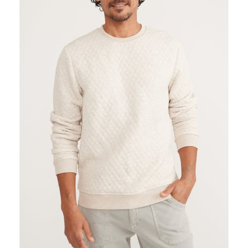 laydown image of Corbet Quilted Crew Sweater