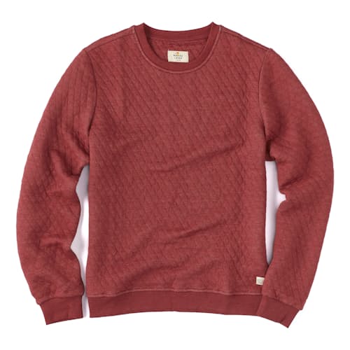 laydown image of Corbet Quilted Crew Sweater