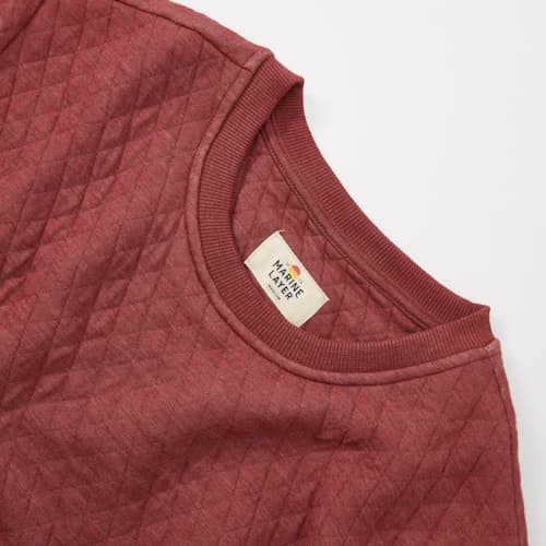 lifestyle image of Corbet Quilted Crew Sweater