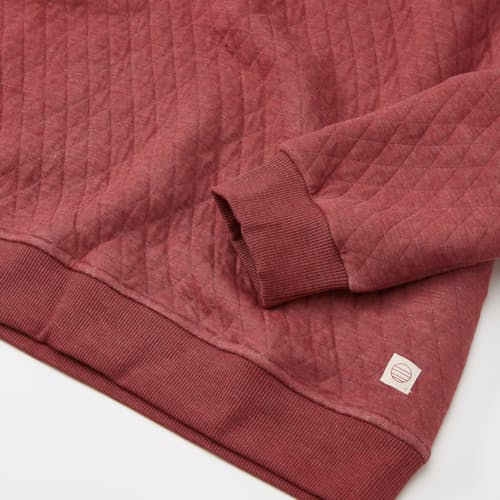 lifestyle image of Corbet Quilted Crew Sweater