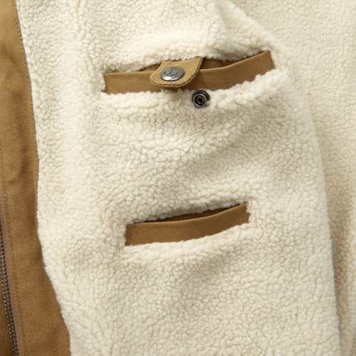 laydown image of Duck Canvas Sherpa-Lined Bunker Hoodie