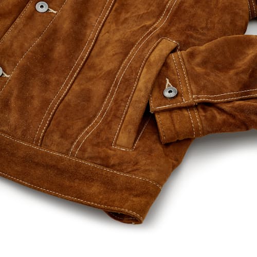 laydown image of Open Road Suede Leather Jacket