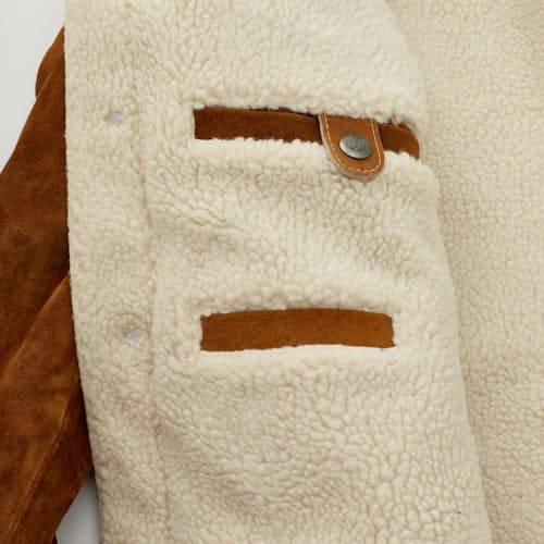 laydown image of Open Road Suede Leather Jacket