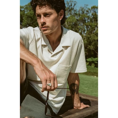 laydown image of Vintage Terry Polo