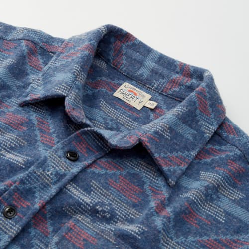 laydown image of Doug Good Feather Legend Sweater Flannel Shirt