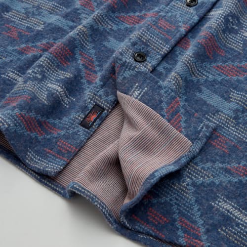 lifestyle image of Doug Good Feather Legend Sweater Flannel Shirt