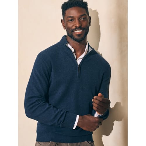 laydown detail image of Jackson Quarter Zip Sweater