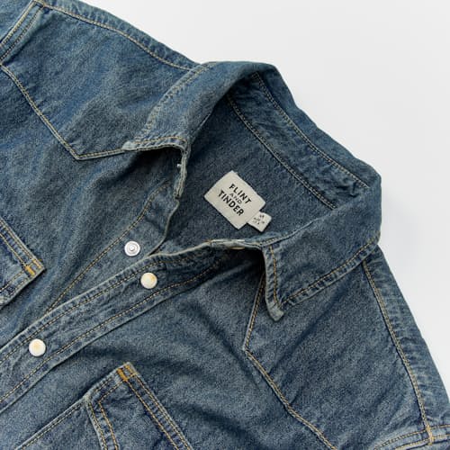 lifestyle image of Bone Button Western Shirt