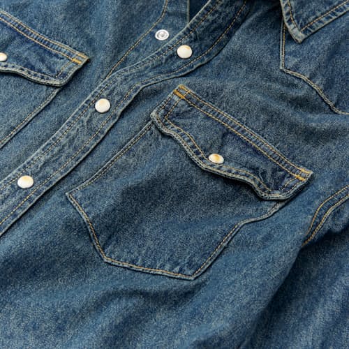 lifestyle image of Bone Button Western Shirt