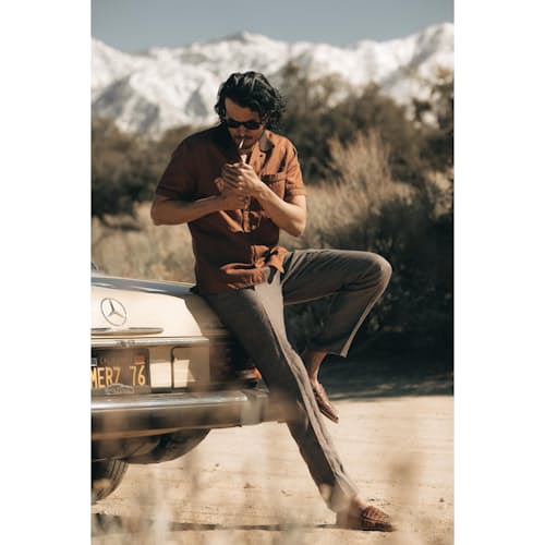laydown image of The Sheffield Linen Trouser