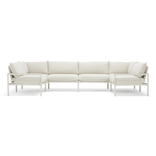 laydown image of The Terra Outdoor Sectional - 6 Piece