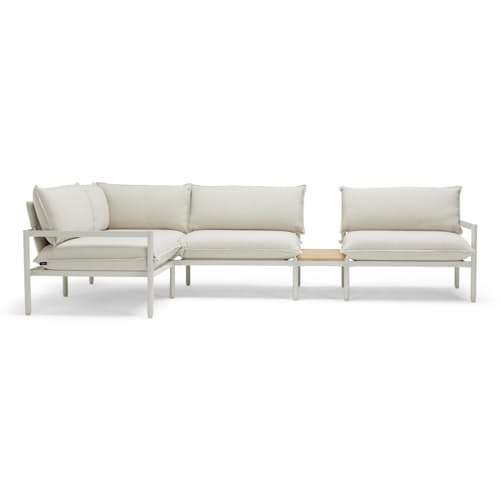laydown image of The Terra Outdoor Sectional + In-line Table - 4 Piece