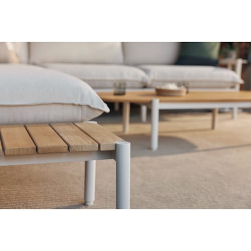 laydown image of The Terra Outdoor Sectional + In-line Table - 4 Piece