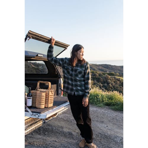 laydown image of Plaid Flannel Shirt