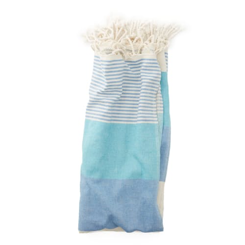 laydown image of Mediterranean Terry Beach Towel