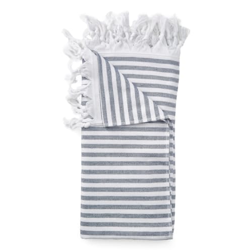 laydown image of Marmara Striped Beach Towel