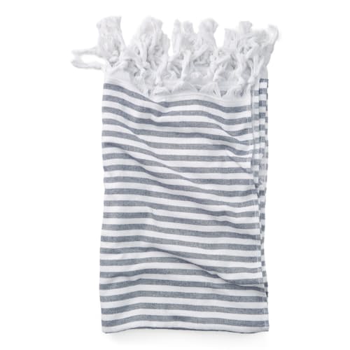 laydown image of Marmara Striped Beach Towel