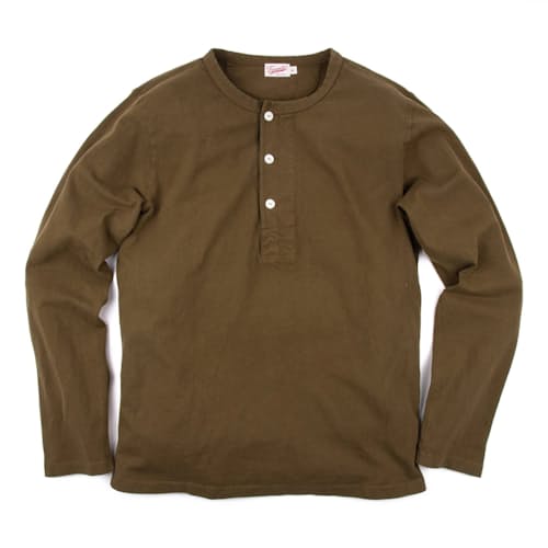 laydown image of American Heavyweight Knit Henley