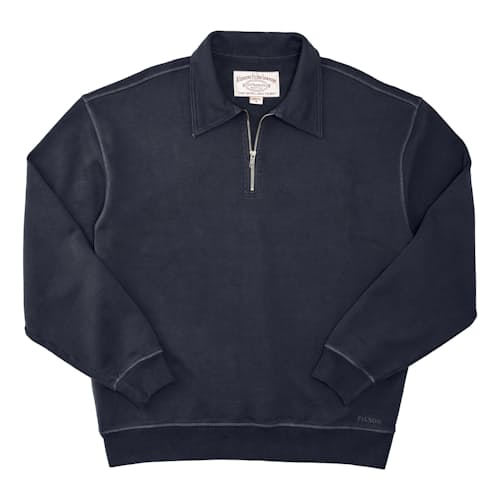 laydown image of Cotton Terry 12. oz Quarter Zip Sweatshirt