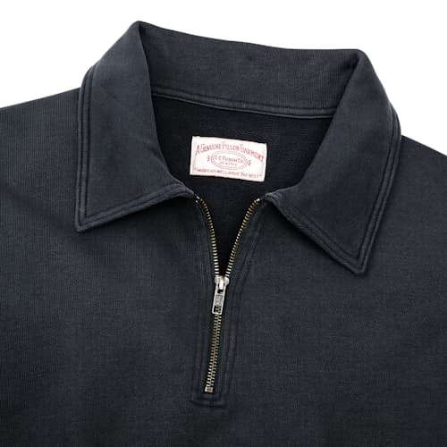 laydown image of Cotton Terry 12. oz Quarter Zip Sweatshirt