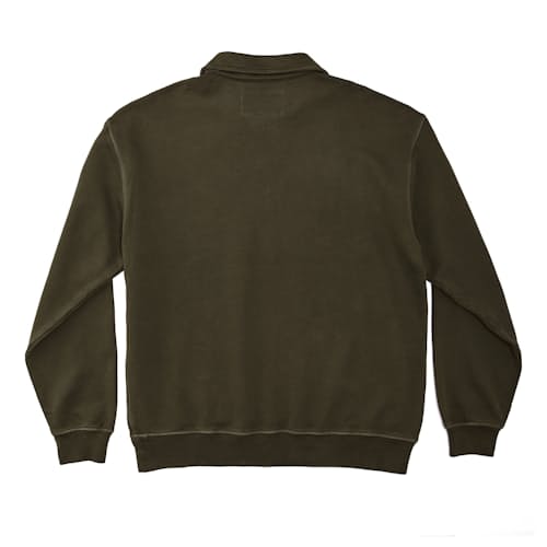 laydown image of Cotton Terry 12. oz Quarter Zip Sweatshirt