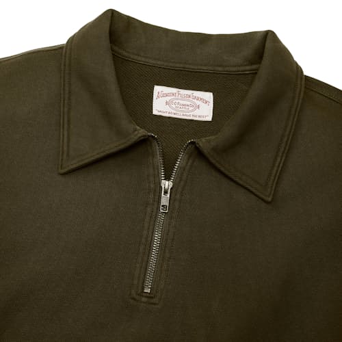 lifestyle image of Cotton Terry 12. oz Quarter Zip Sweatshirt