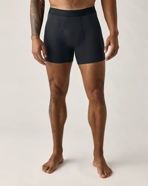 on model image of 72-Hour Merino Boxer Briefs - 5"