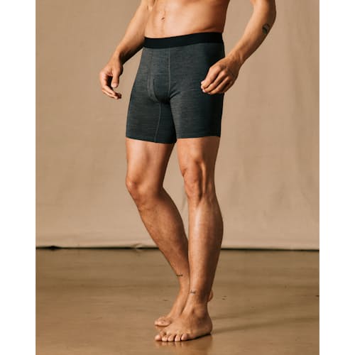 on model image of 72-Hour Merino Boxer Briefs - 7"