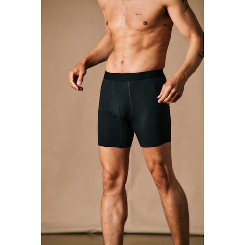 on model image of 72-Hour Merino Boxer Briefs - 7"