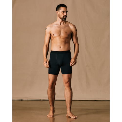 on model image of 72-Hour Merino Boxer Briefs - 7"