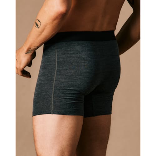 on model image of 72-Hour Merino Boxer Briefs - 5"