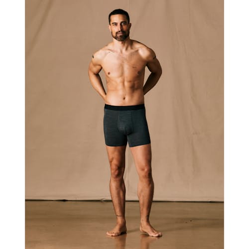 on model image of 72-Hour Merino Boxer Briefs - 5"