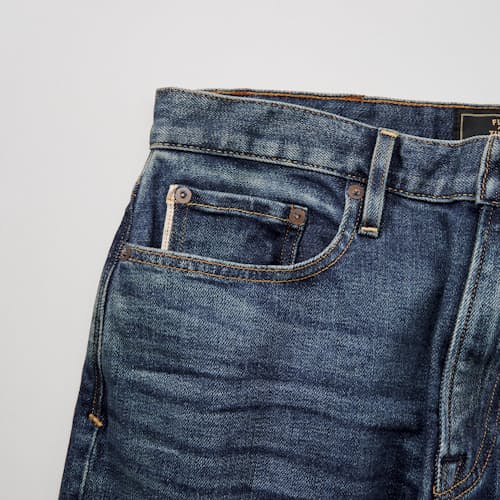 laydown detail image of Japanese Stretch Selvedge Denim - HB Straight