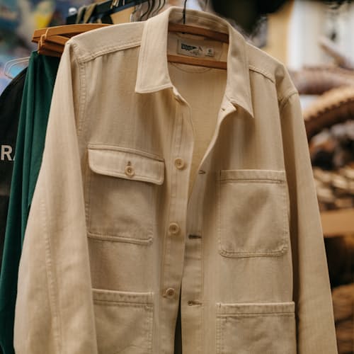 lifestyle image of Garment Dyed Chore Coat