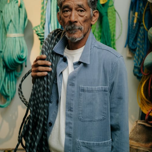 lifestyle image of Garment Dyed Chore Coat