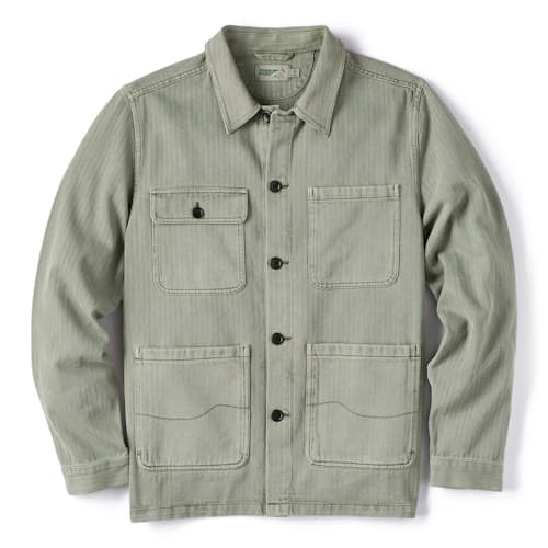 laydown image of Garment Dyed Chore Coat