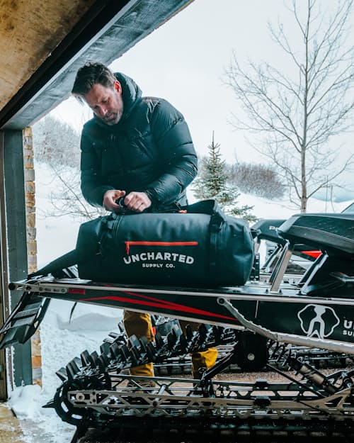lifestyle image of The Vault Waterproof Adventure Duffel Bag