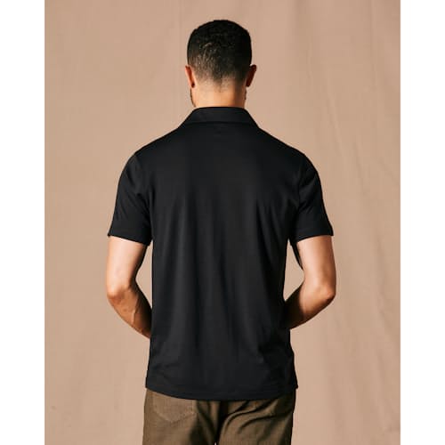 on model image of 72-Hour Merino Polo Shirt
