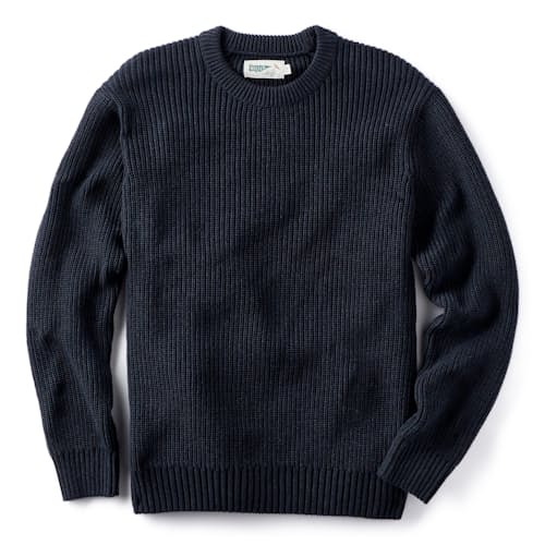 laydown image of Bolinas Recycled Cotton Crewneck Sweater