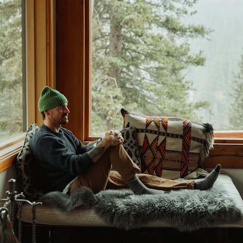 lifestyle image of Bolinas Recycled Cotton Crewneck Sweater