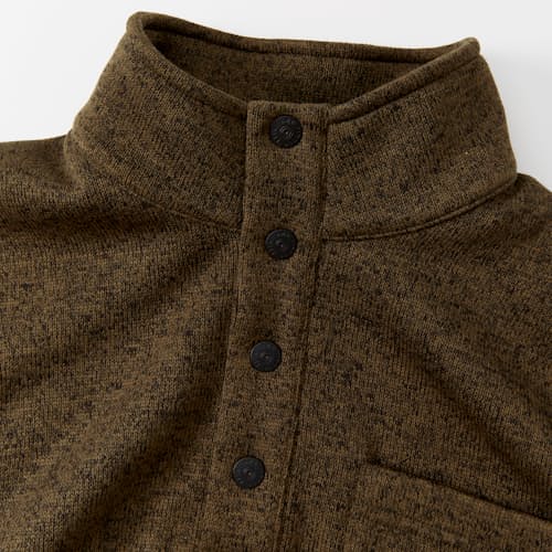 laydown detail image of Sweater Fleece Quarter Snap Pullover