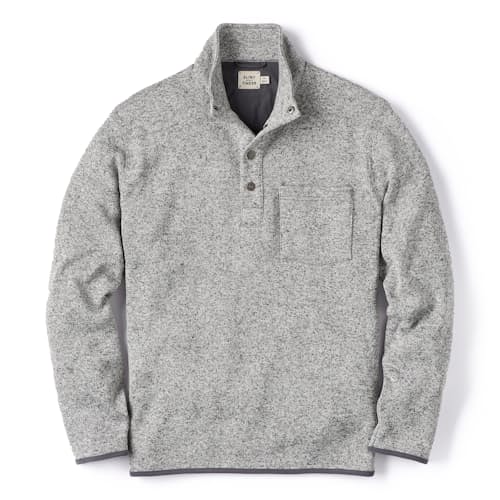 laydown image of Sweater Fleece Quarter Snap Pullover