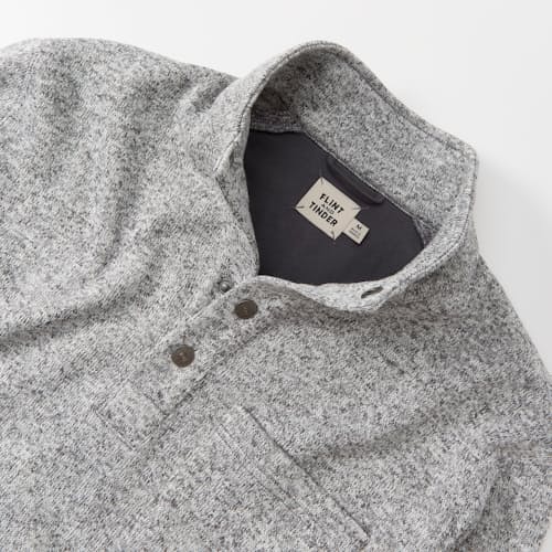 laydown detail image of Sweater Fleece Quarter Snap Pullover