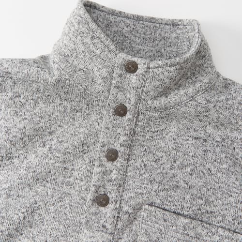 laydown detail image of Sweater Fleece Quarter Snap Pullover